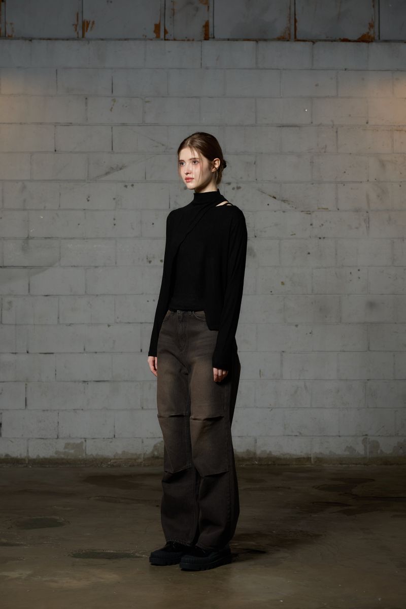 ARE WOOL LONG SLEEVE SET / BLACK