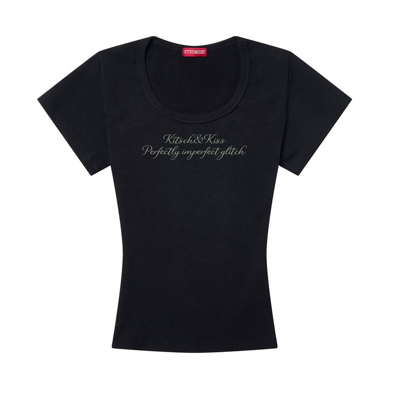 kitsch&kiss（キッチアンドキス）の「PERFECTLY U-NECK T-SHIRT (SUSKNK-101)（Tops）」