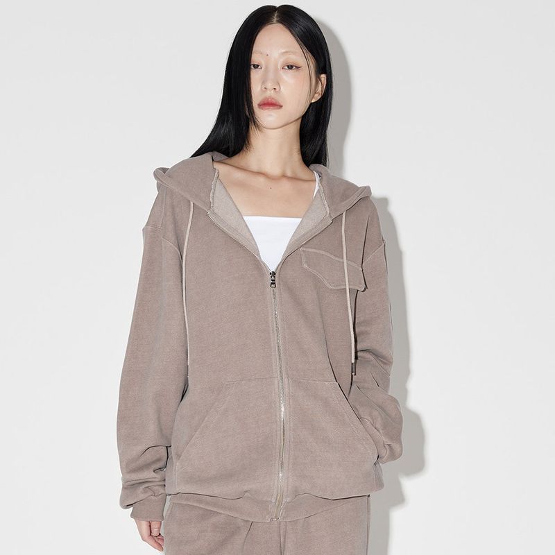 ZEROPLANET（ゼロプラネット）の「ピグメントヘビージップアップパーカー / Pigment Heavy Hood Zip-Up [COCOA]（Tops）」