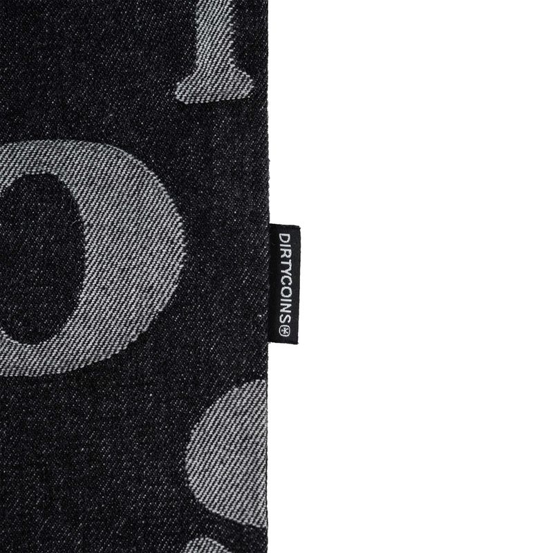 Letters Monogram Denim Jersey Shirt - Black