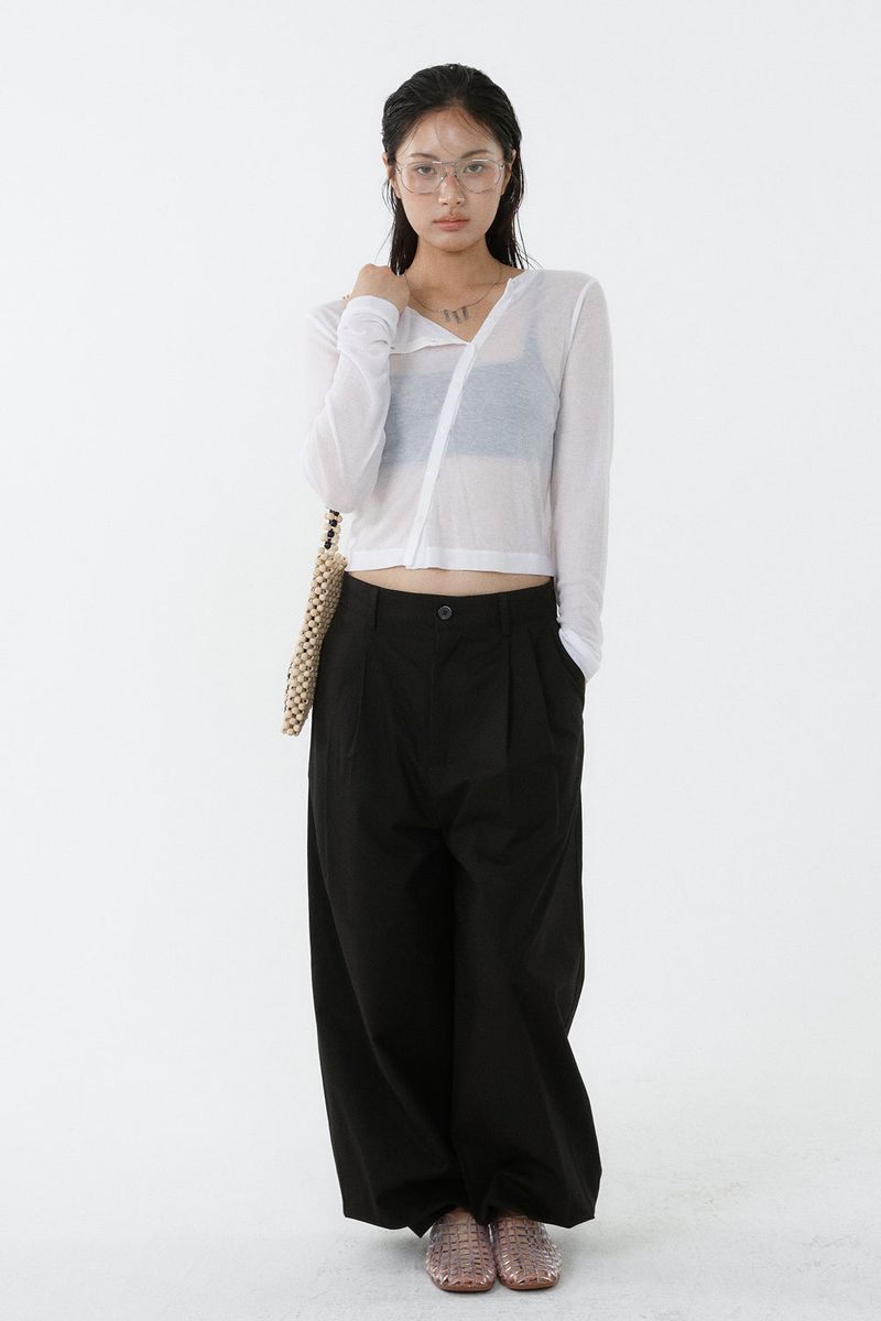 TWO-TUCK JOGGER PANTS_BLACK