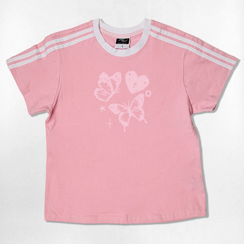 Fly Dot Semi Crop T-Shirts - 6COLOR