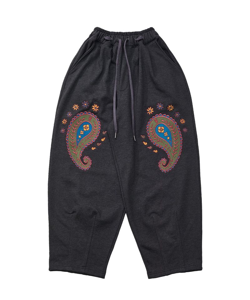 A NOTHING（アナッシング）の「PAISLEY EMB. H-T SWEAT PANTS (Charcoal)（Pants）」