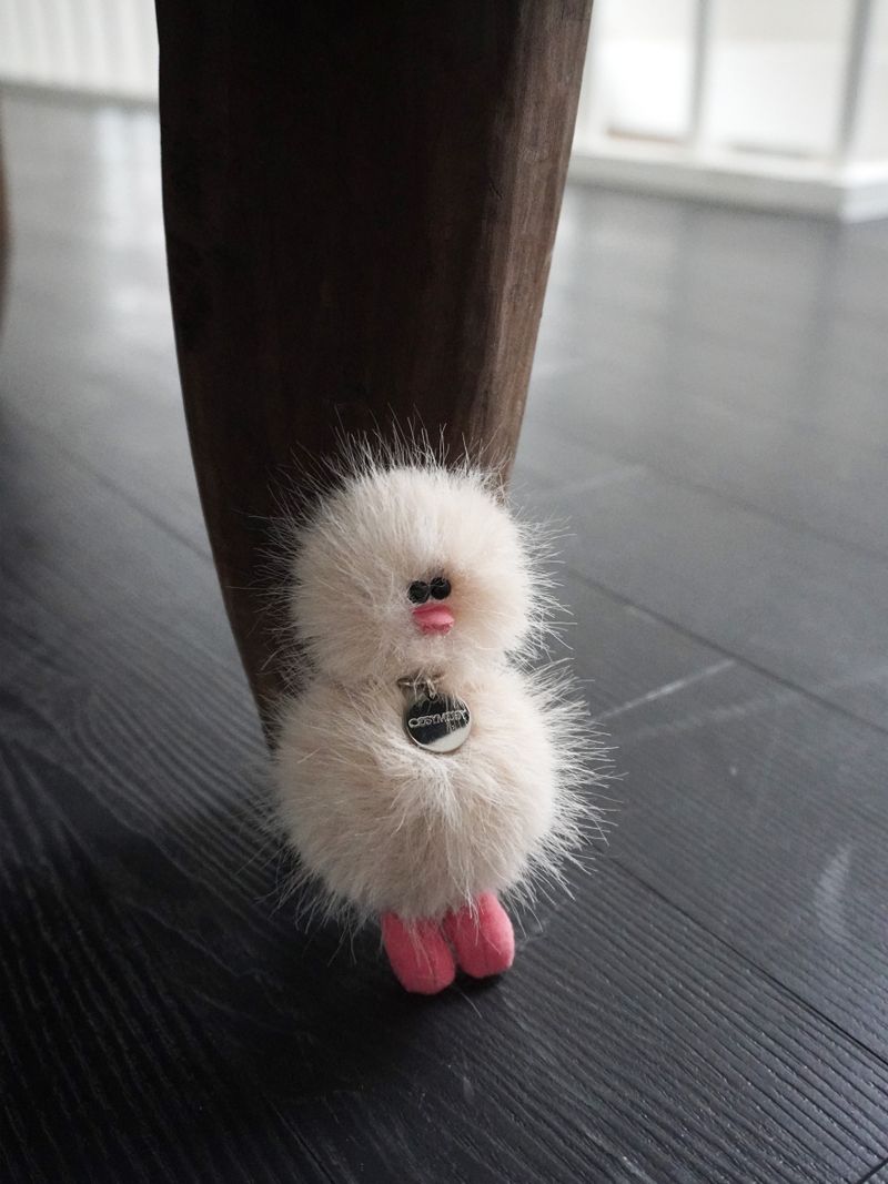 Cosymosy Mini Bird Keyring - Oatmeal