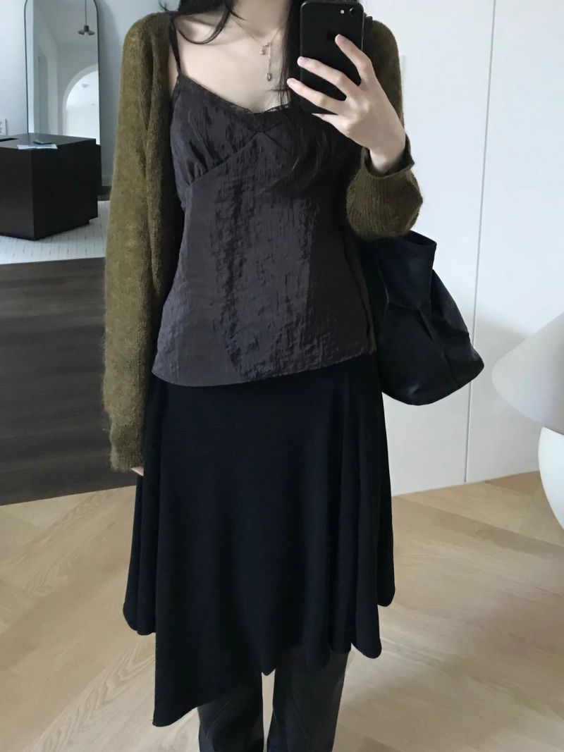 Mohair V-Neck Cardigan (2 colors)