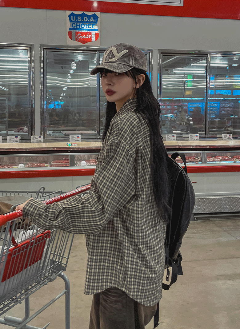 ULAN（ユレン）の「ローエンオーバーチェックシャツ（トップス）」