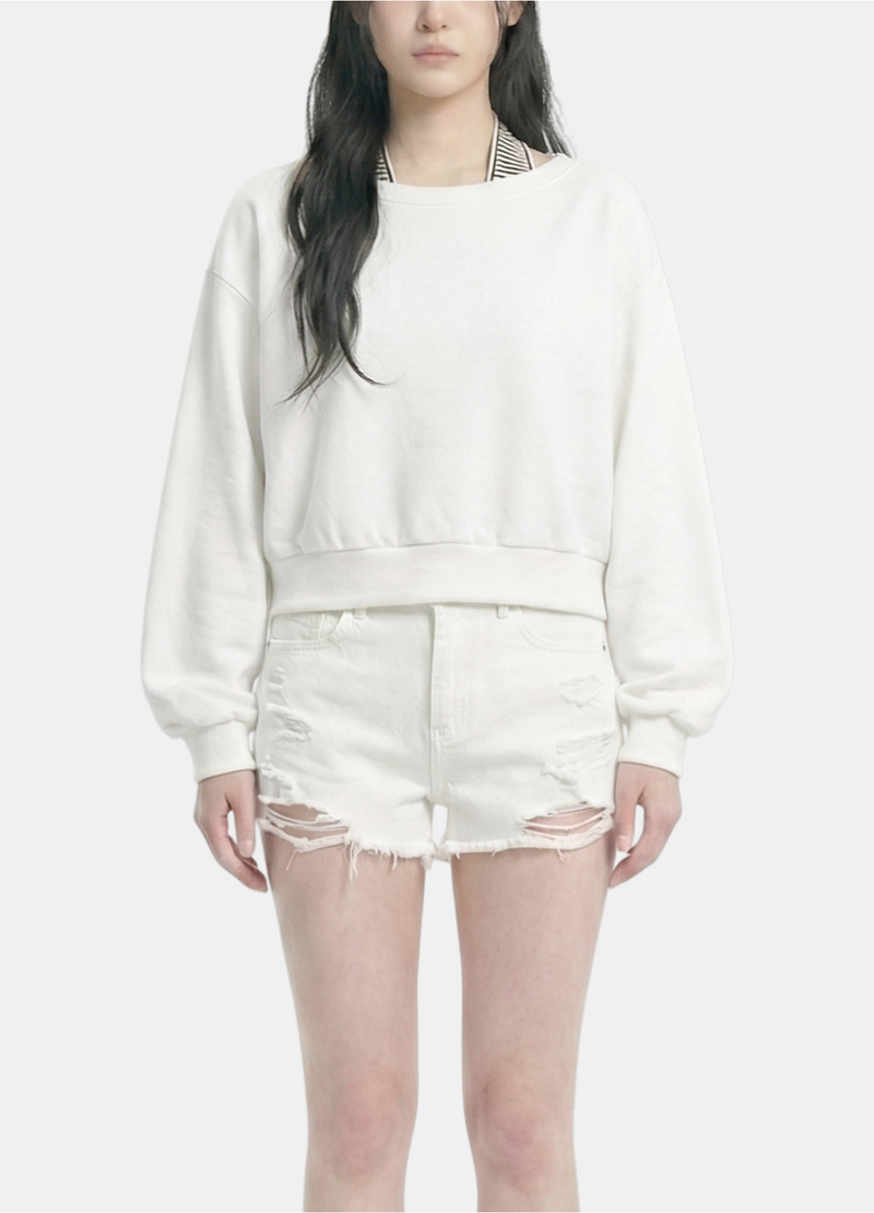 Serin Stripe Sleeveless Sweatshirt