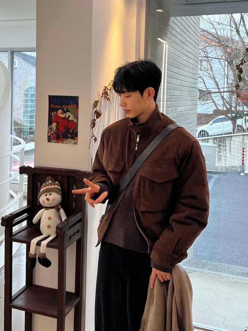 Anvil Corduroy Padded Jacket – M/L (3 Colors)