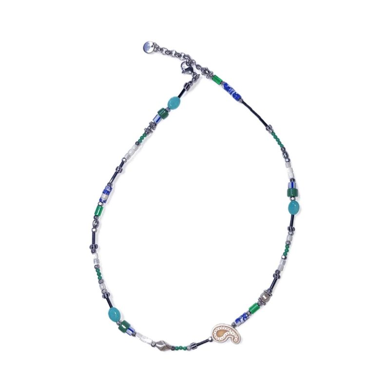 paisley gemstone necklace 001