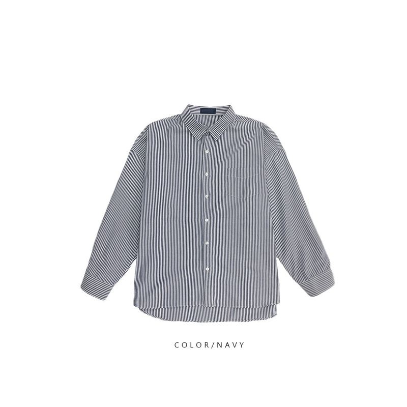 LMN Louis Oversized Fit Sensitive Stripe Shirt (3 colors)