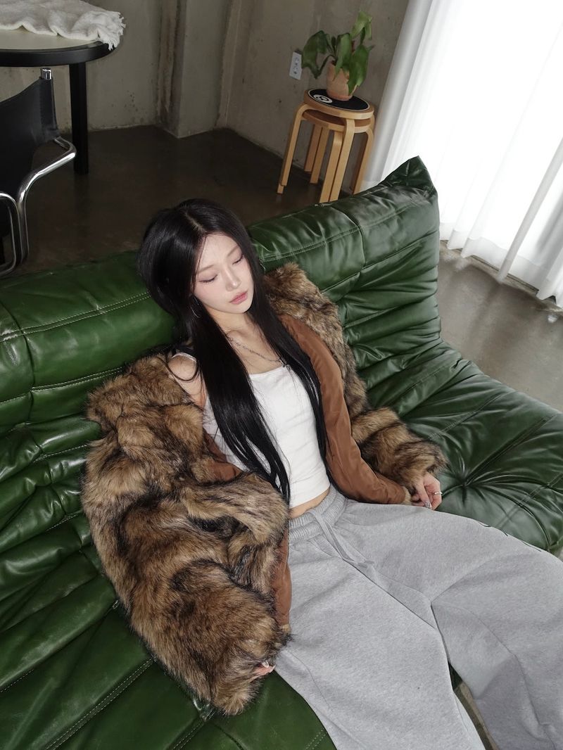 Street Hooded Fur Jacket