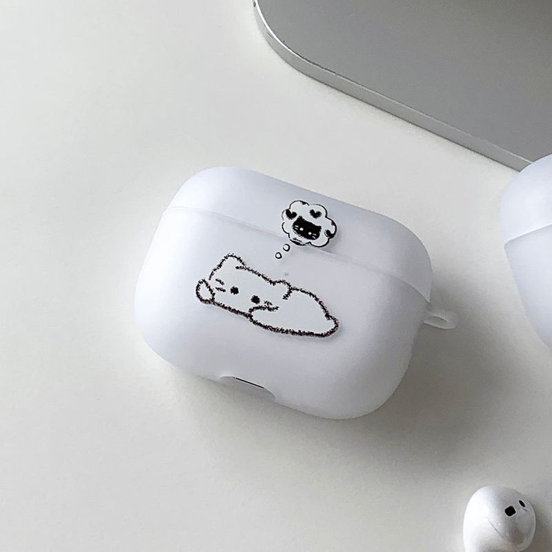 withsome（ウィズサム）の「ホワイト - ミス・ユー・サムキャット・カップル AirPods Case_マット（スマホグッズ/小物）」