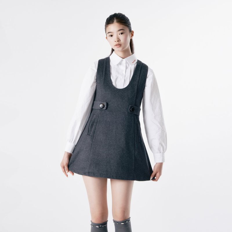 Round collar pintuck blouse 002