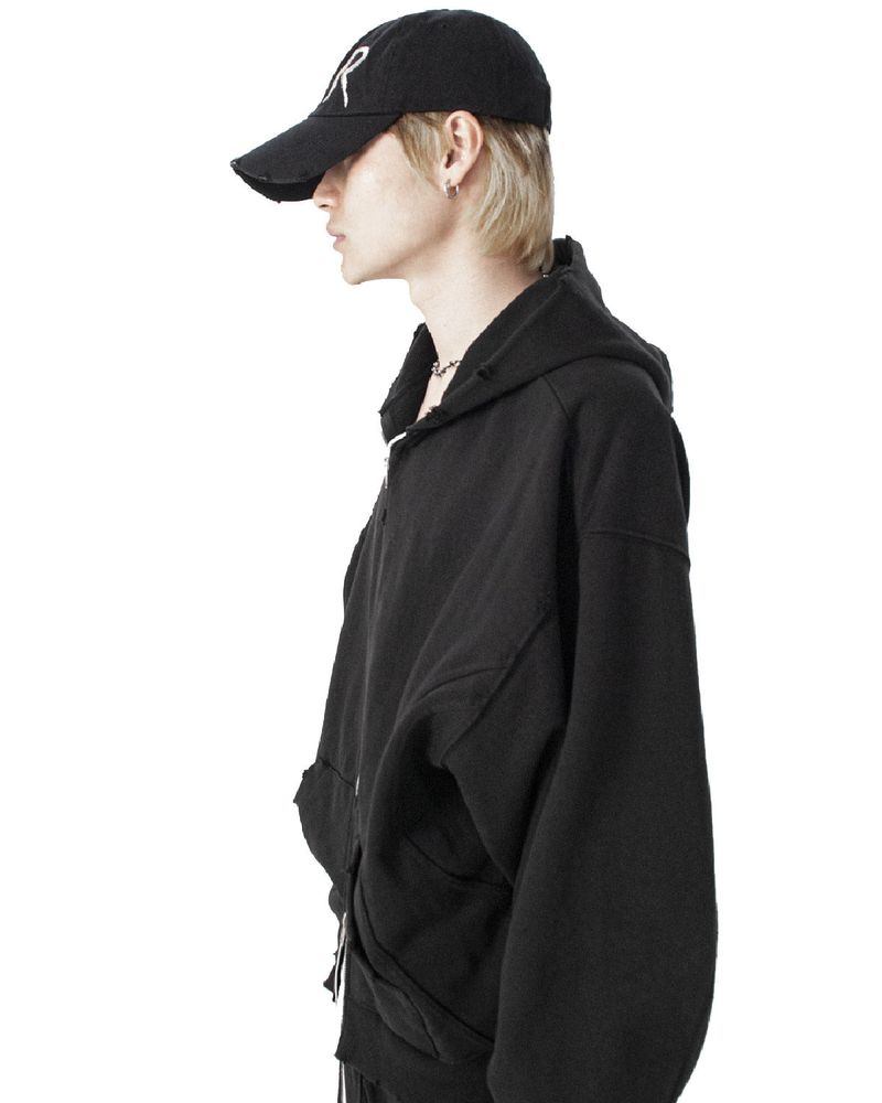 RIR DESTROYED WASHED CAP (BLACK)