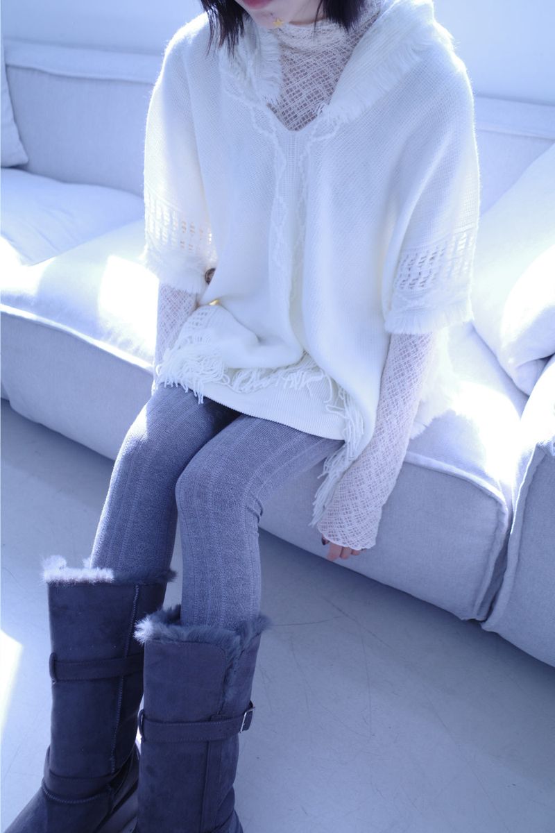 pom pom buckle long ugg boots