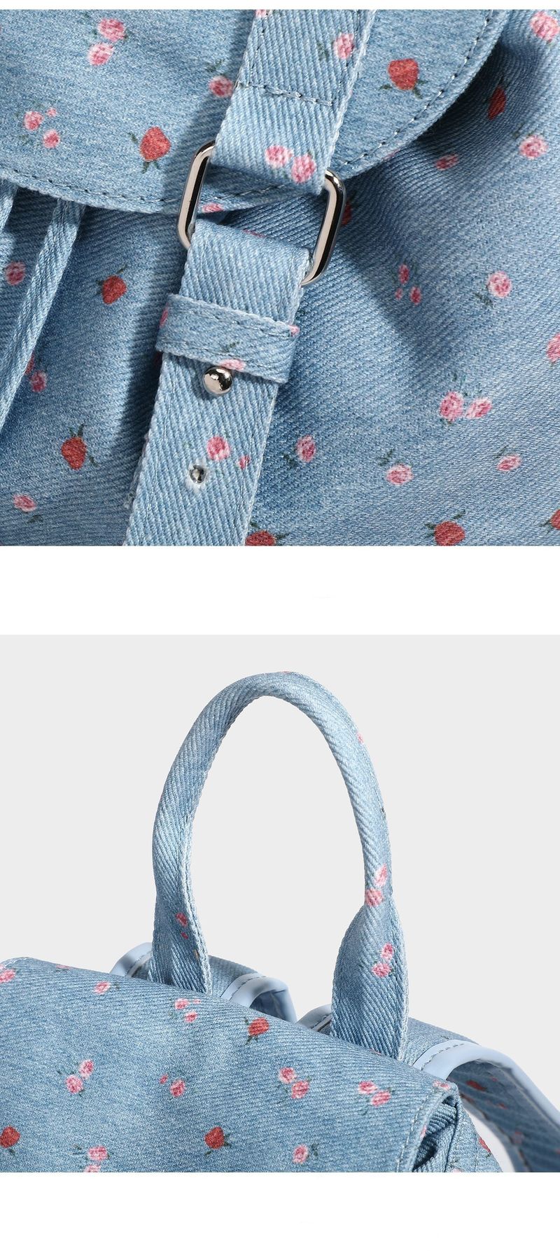 French Dot Lace Backpack - Large Capacity Schoolbag & Picnic Backpack
