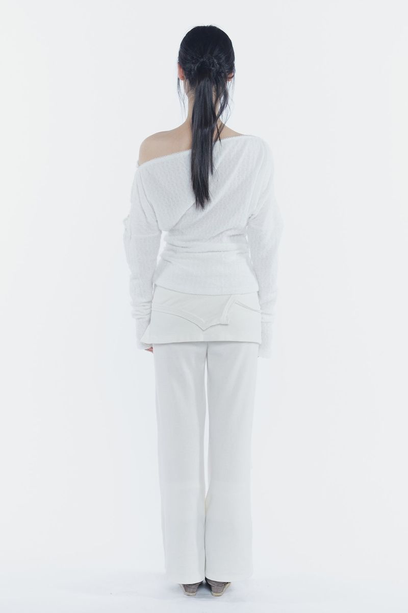 RUBY HOOK LAYERED PANTS cream