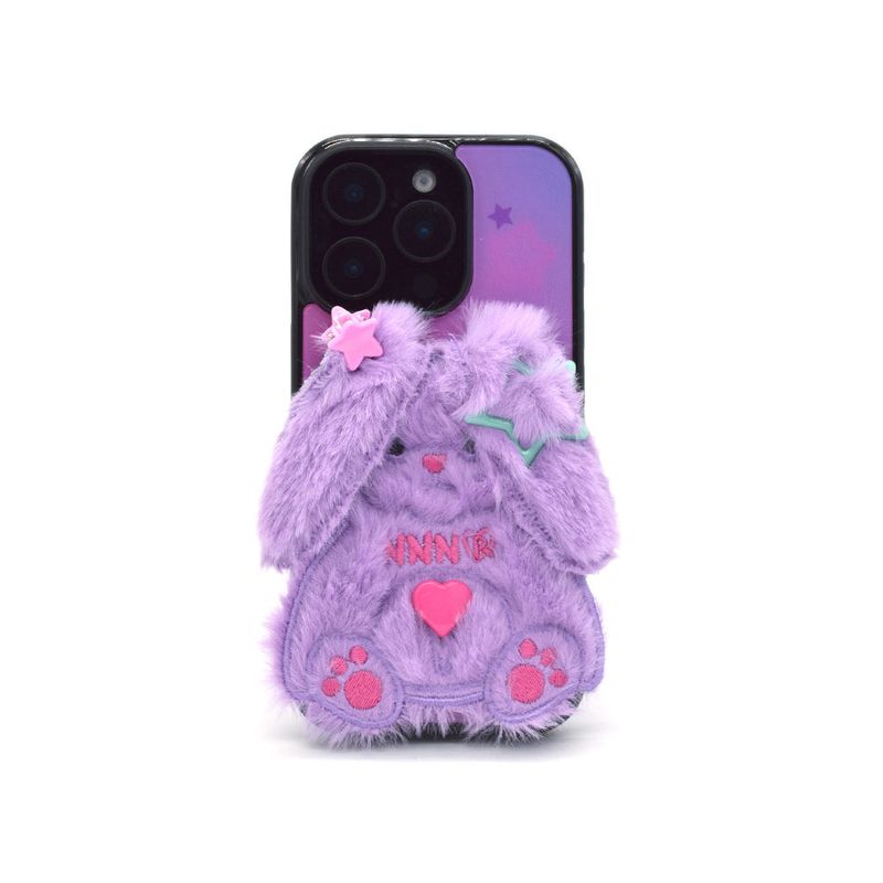 SUN CASE SHY RABBIT LIGHT PURPLE (GLOSSY BLACK)