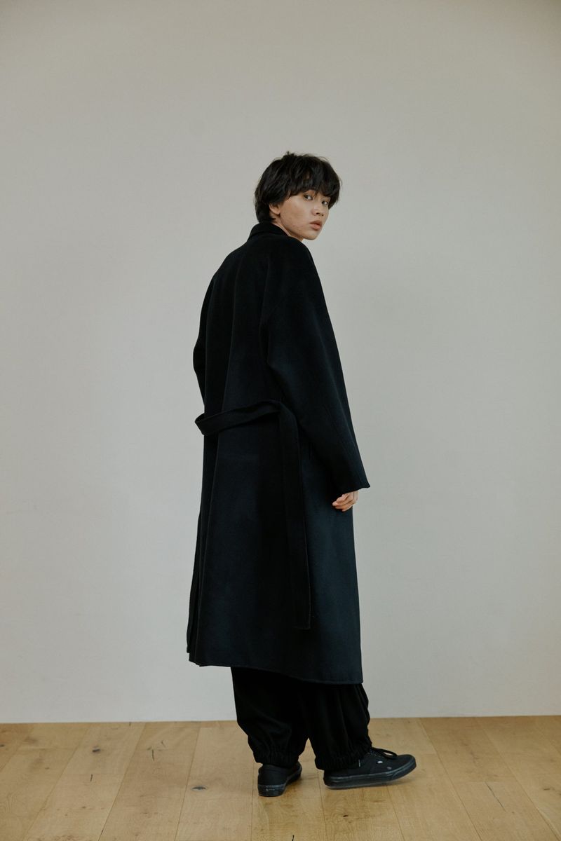 unisex handmade coat black