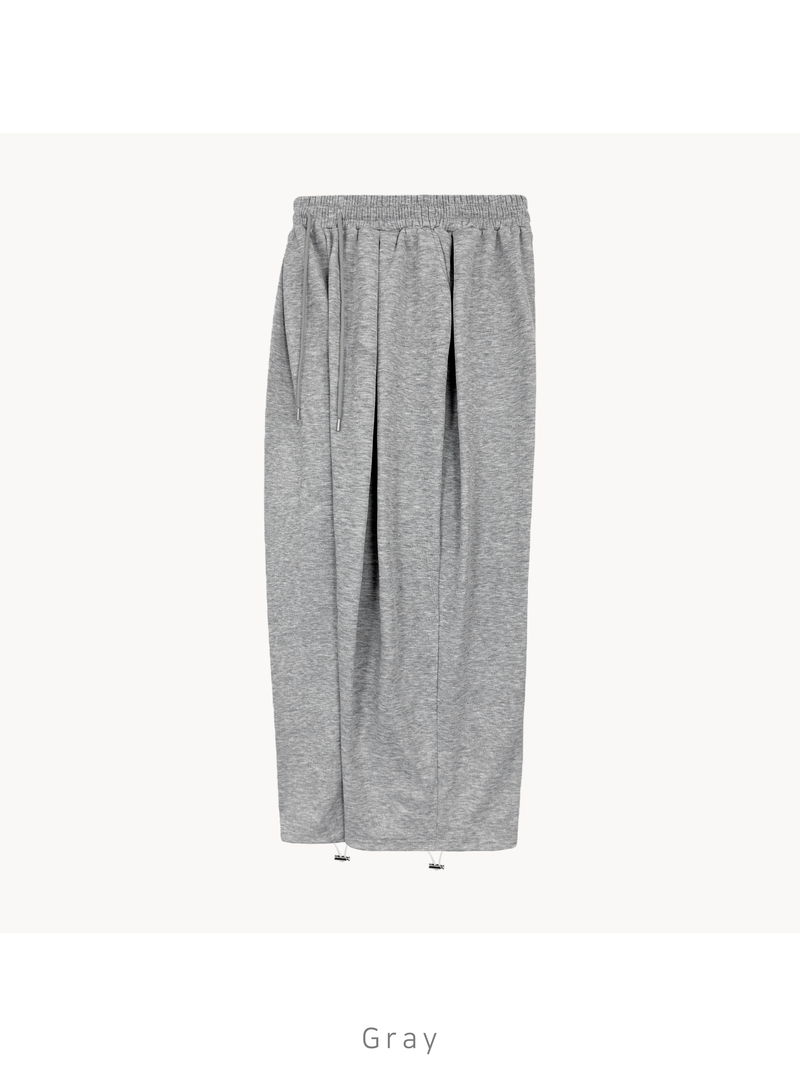 Double-pleated wide string pants 5COLOR
