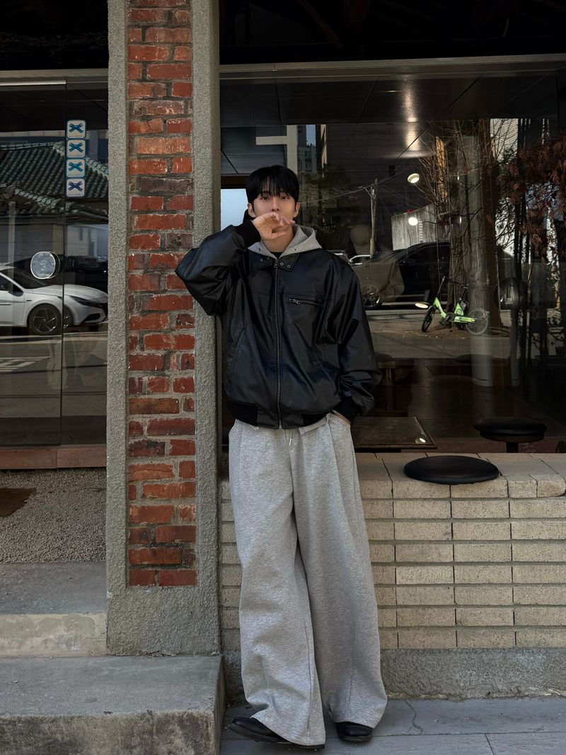 Core leather herrington jacket