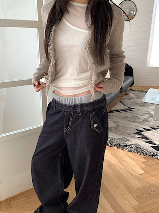 Frill knit cardigan(3color)