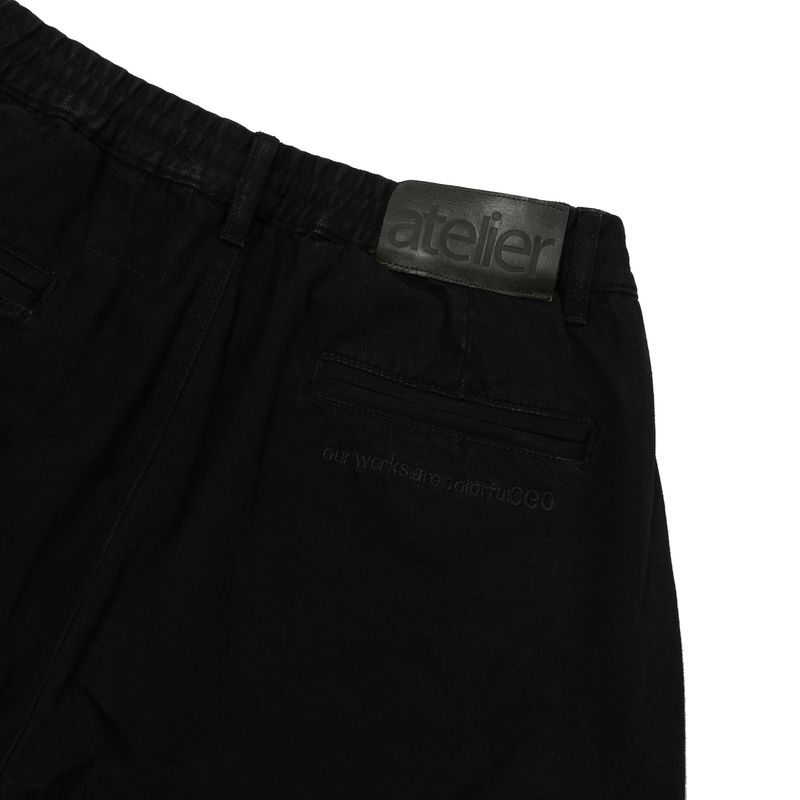 BLACK DRAWSTRING TROUSERS