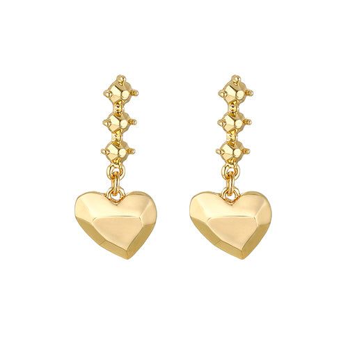 JAMIE&BELL(ジェイミーアンドベル)の「Heart gemstone drop earrings(Accessories)」