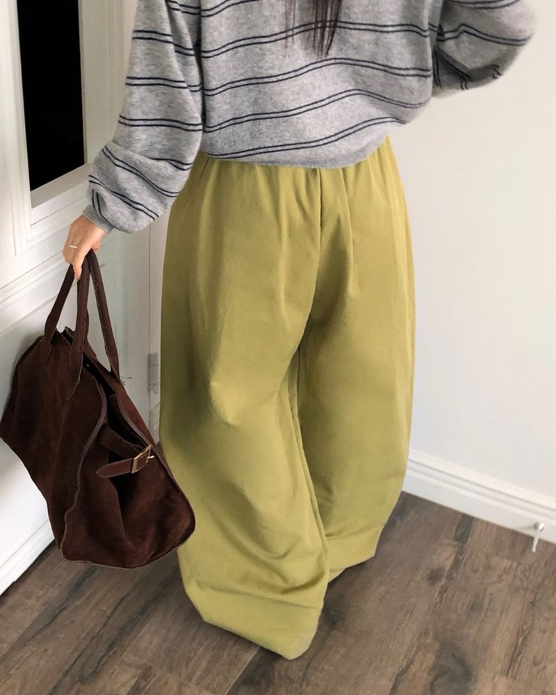 [ORIGINAL] ROSE Pintuck Cotton Pants