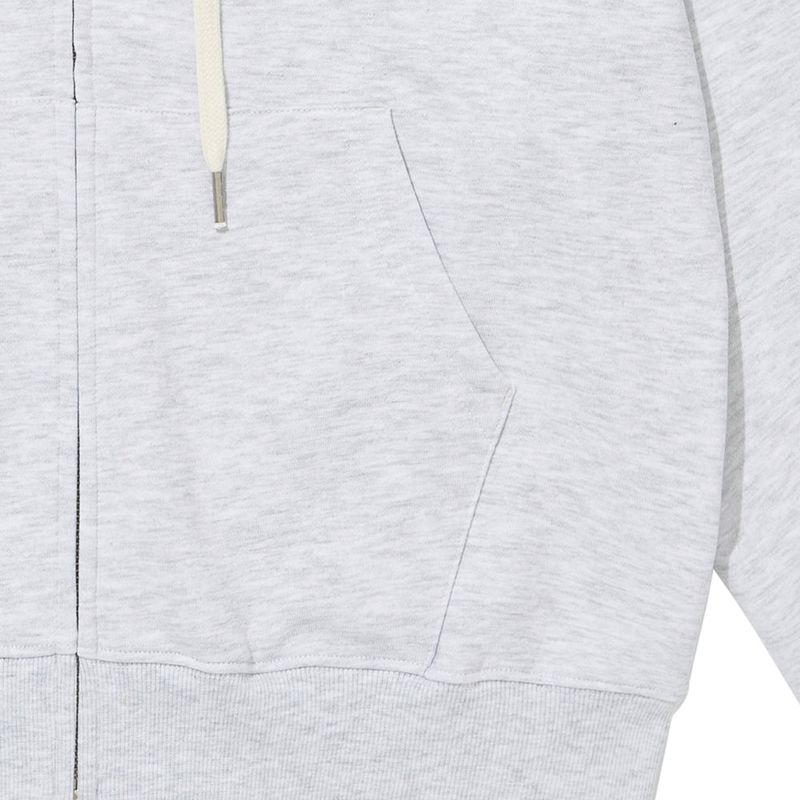 TEMPUS PATCH STANDARD HOOD ZIP-UP [WHITE MELANGE]
