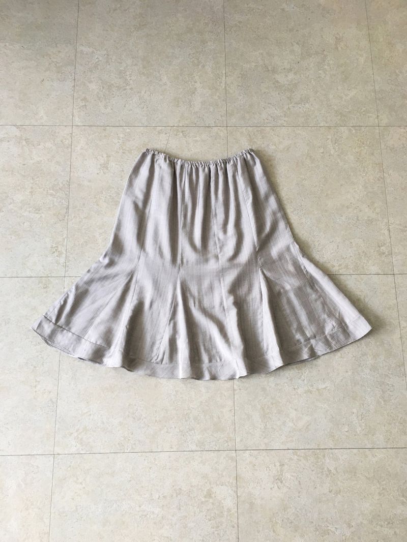 Aqua flare midi skirt