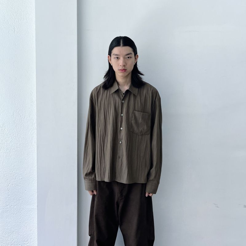 Smoky Taupe Texture Shirt