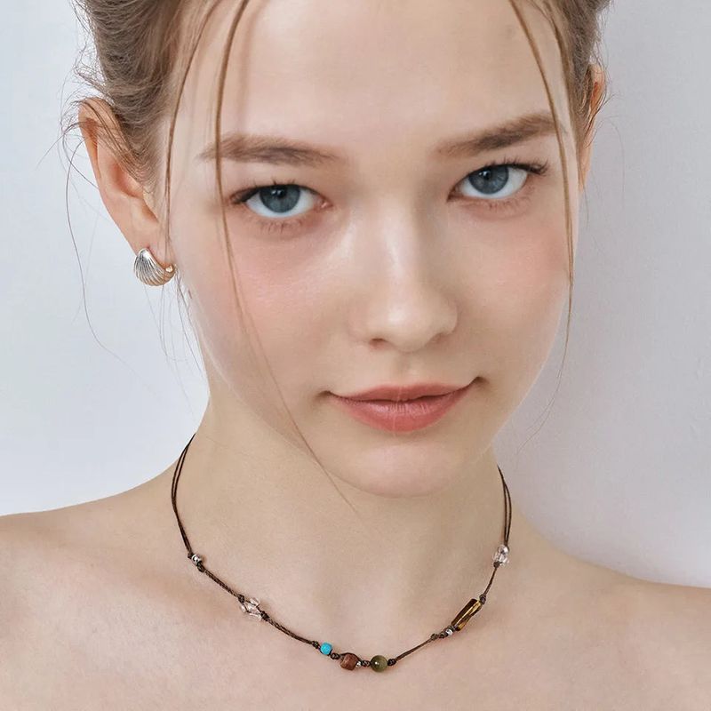 Hei（ヘイ）の「bohemian mixed stone string necklace（Accessories）」