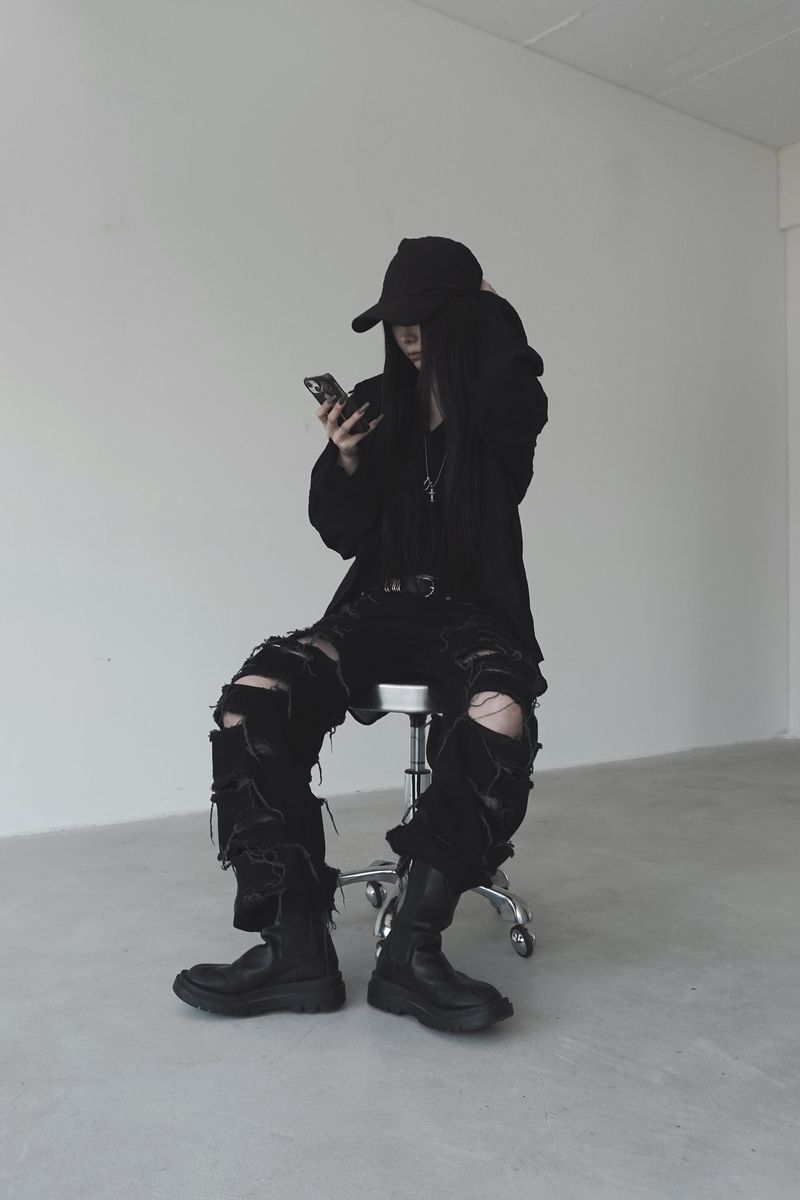 URBAN UNIQUE（アーバンユニーク）の「[unisex] laser damage wide denim（Pants）」
