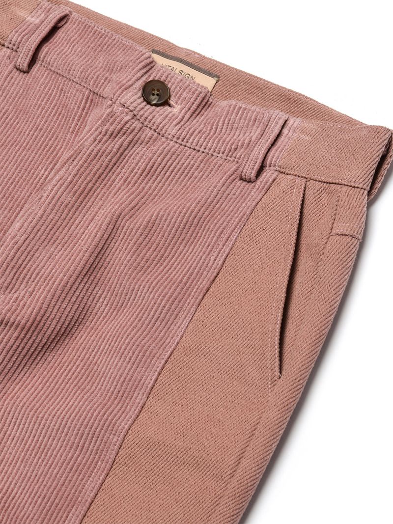 Corduroy Contrast Wide Pants (2colors)