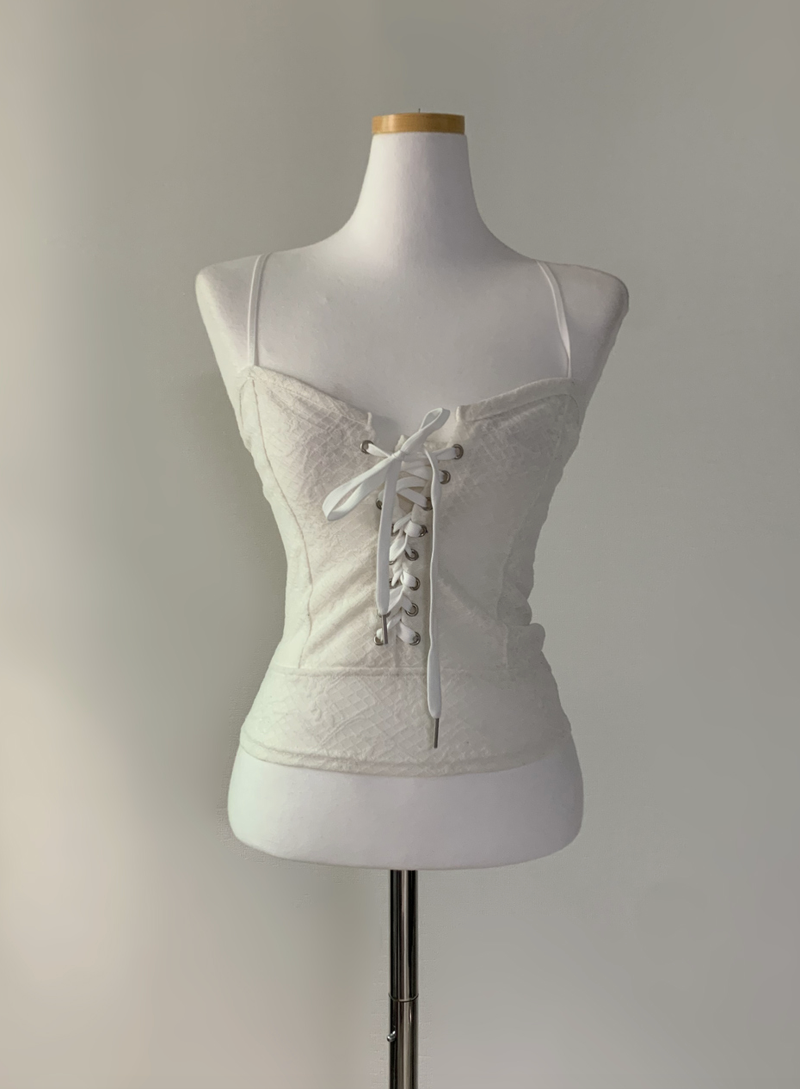 Kiseki Lace Corset Top (White)