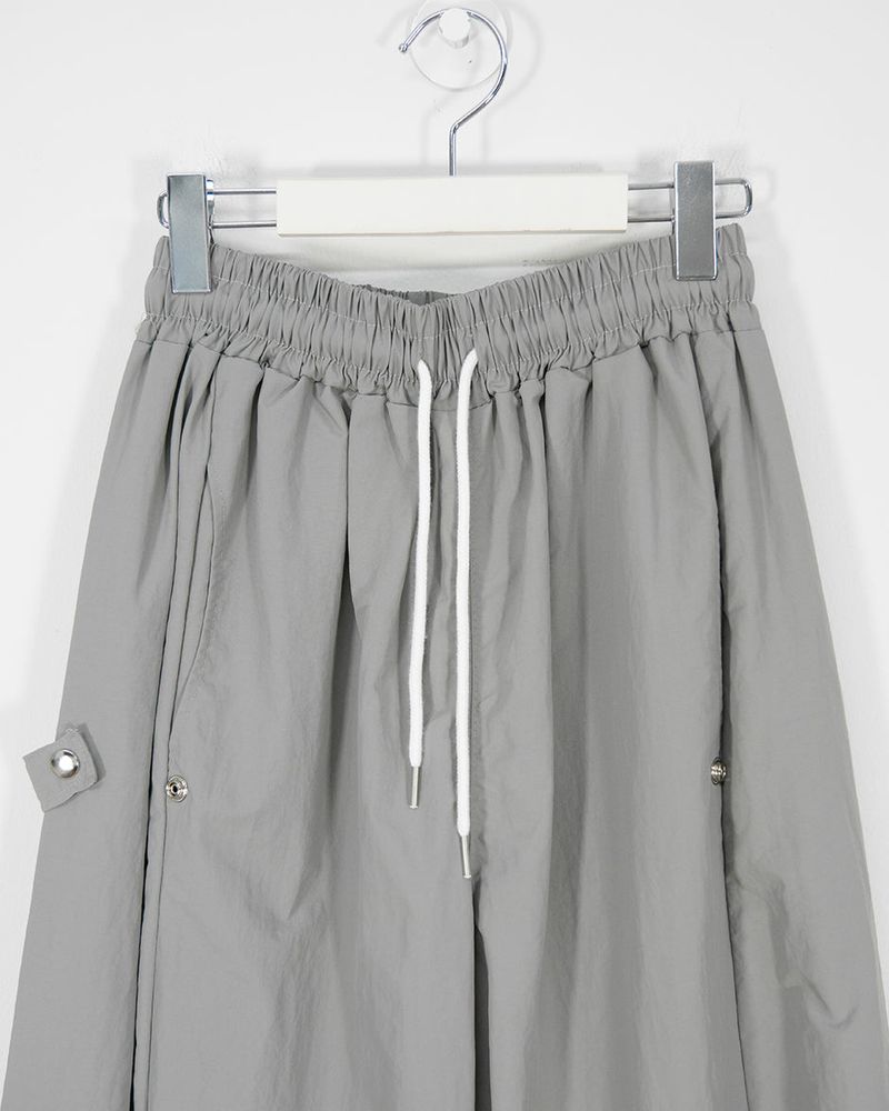 Side Snap Nylon Balloon Pants