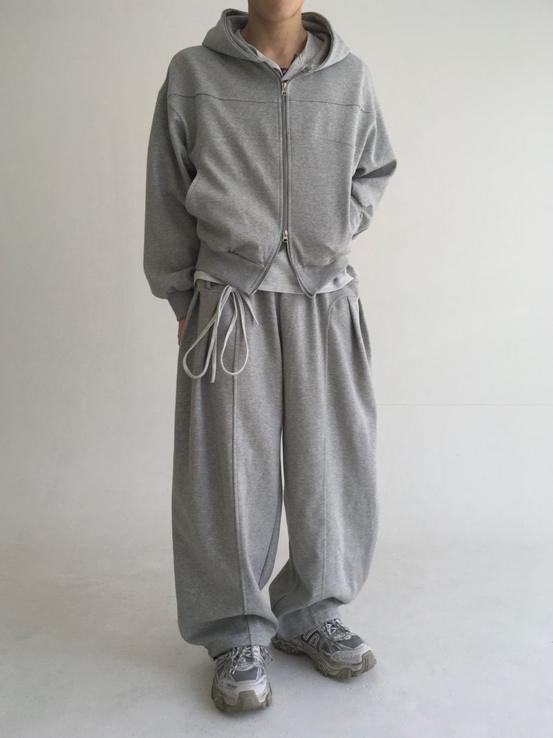 curved bonded pants(2colors)