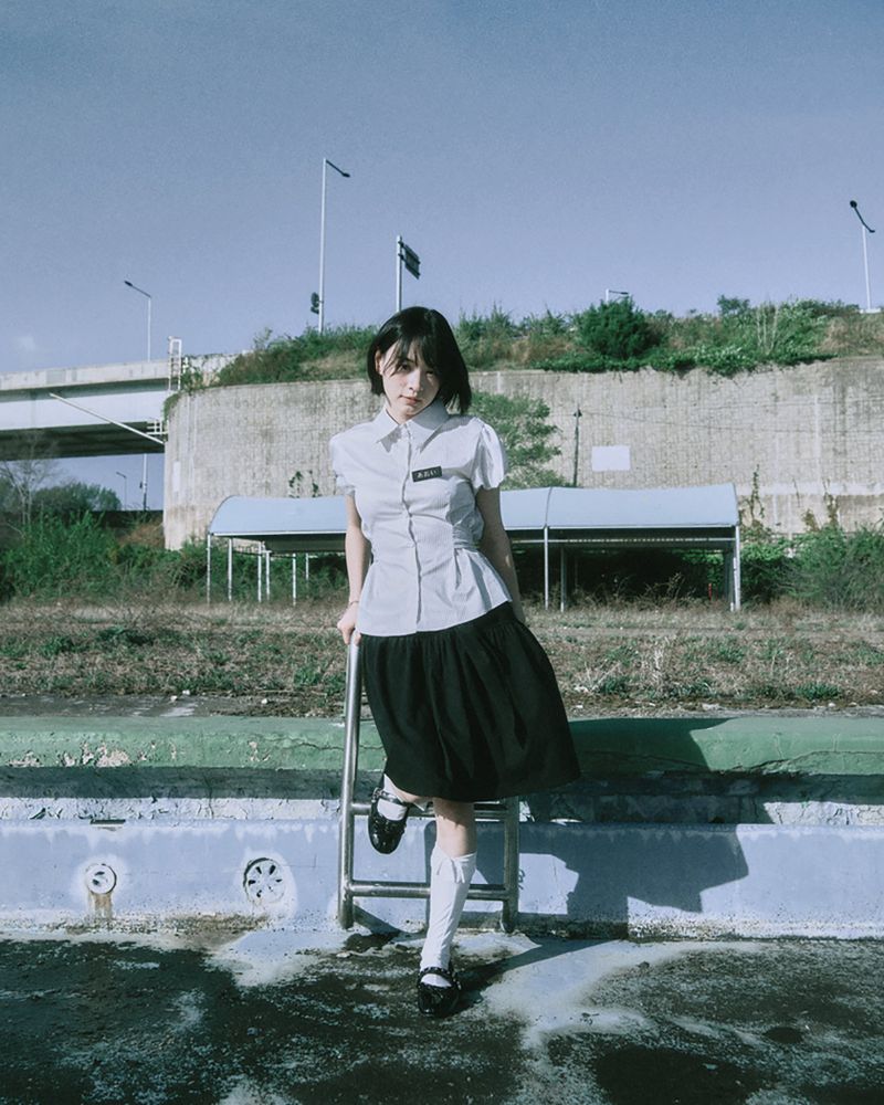 SHIRRING STRAP MIDI SKIRT (2COLOR)