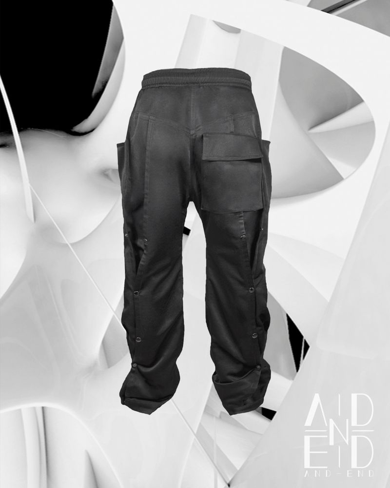 BIKER SNAP TRACK PANTS_BLACK