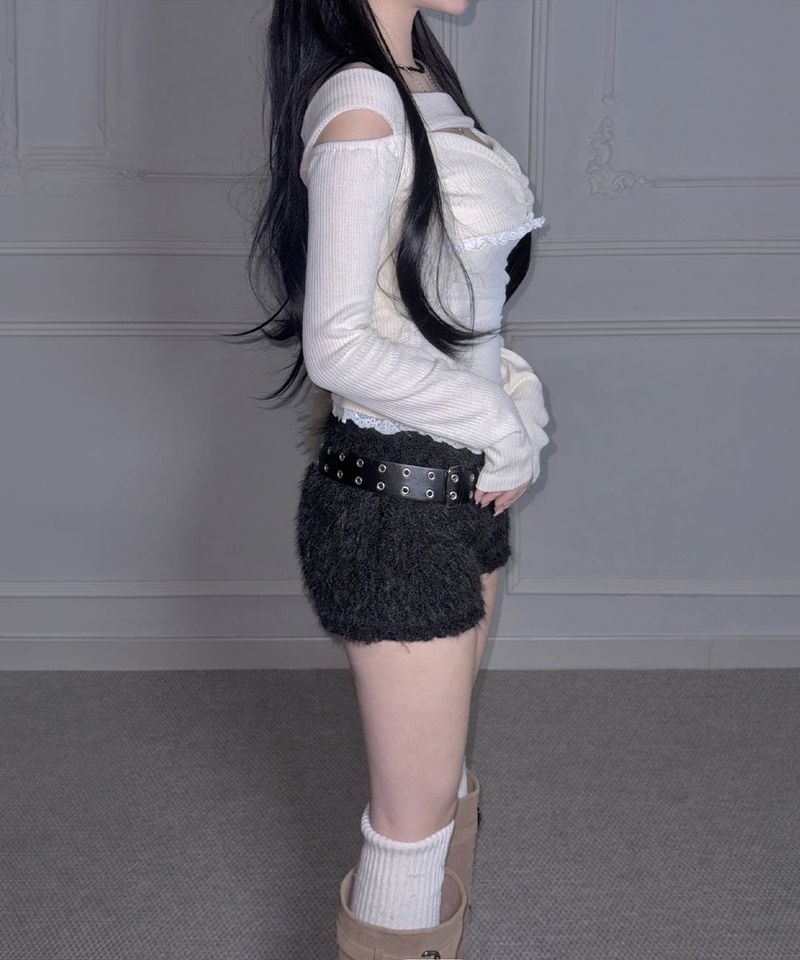 Puff Fur Belt