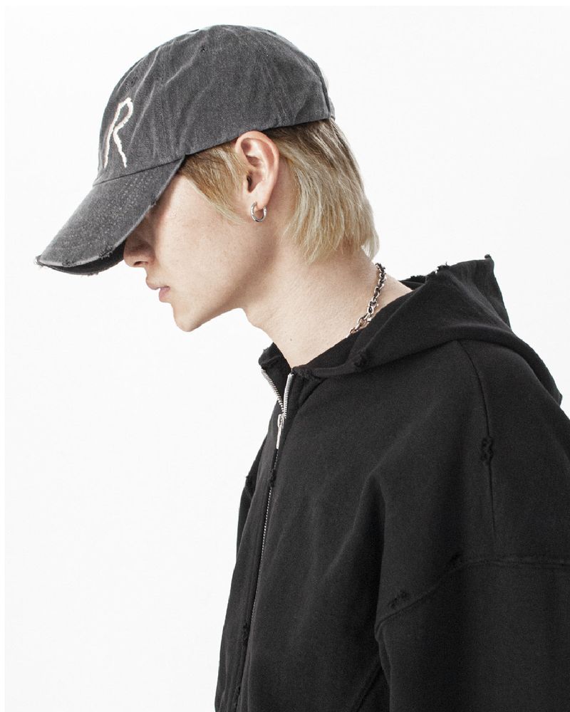 RIR DESTROYED WASHED CAP (GRAY)