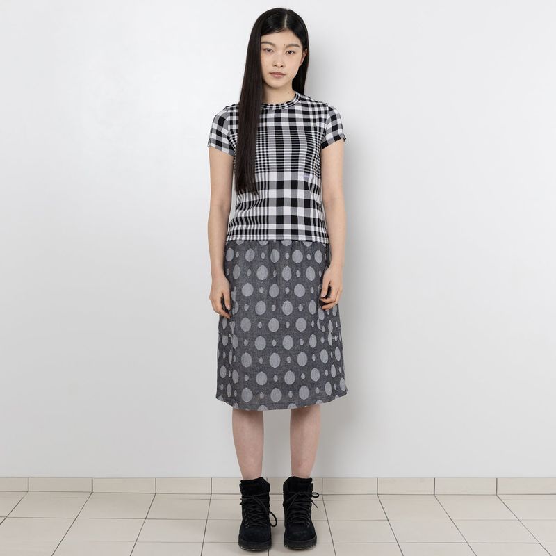 WEBHOUSE（ウェブハウス）の「Poket Layered Skirt - Dot White（Skirts）」