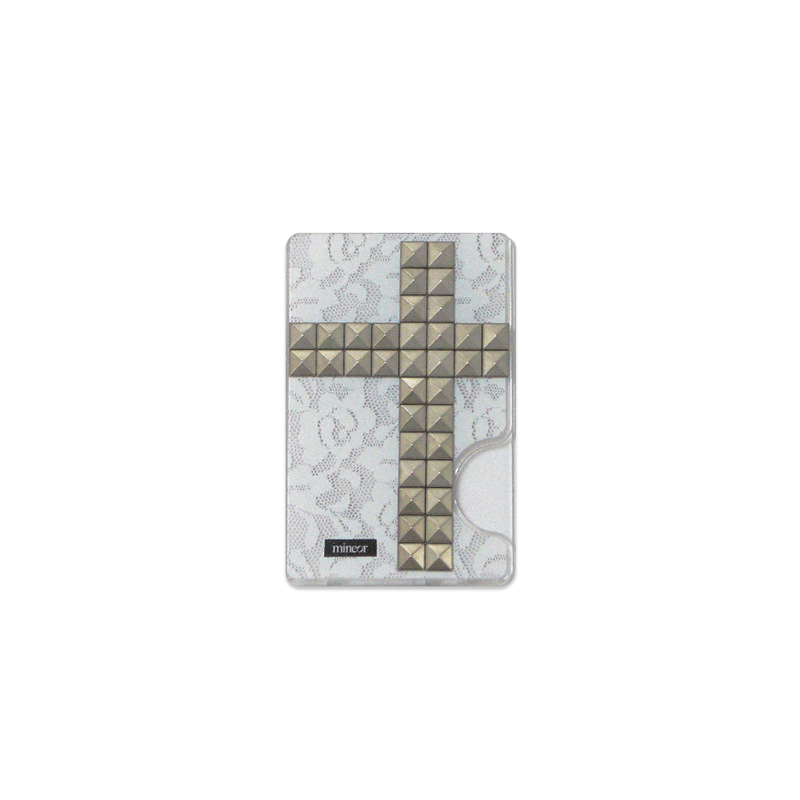 mineor（マインオアー）の「[MADE] ロジーレースマグセーフカードホルダー (studed)（スマホグッズ/小物）」