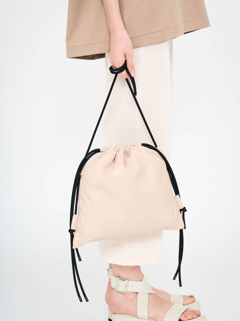 Recycled ECO Leather Drawstring Bag