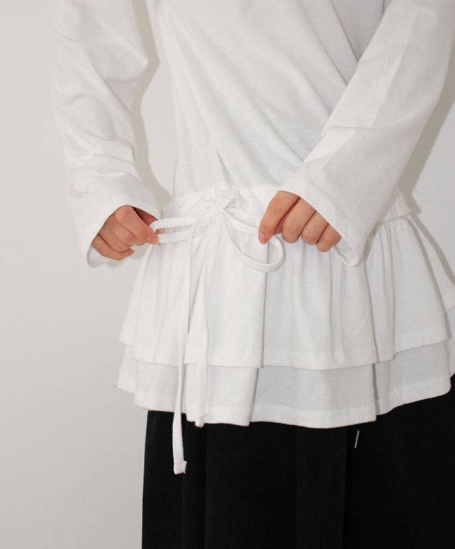 (Brushed) FRILL STRAP LONGSLEEVE