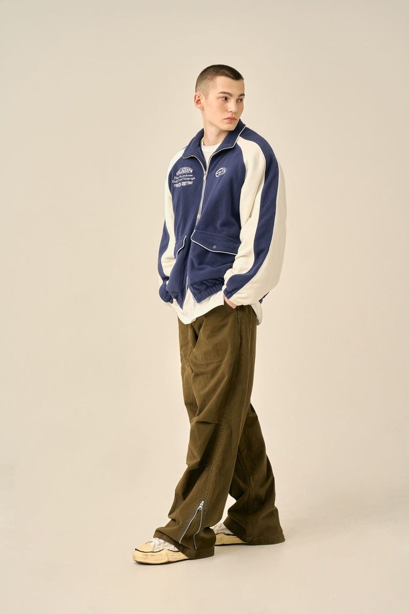 VINTAGE PINTUCK COTTON PANTS - KHAKI
