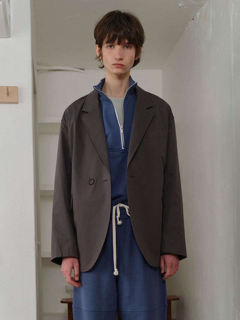 OVERLAP JACKET CHARCOAL