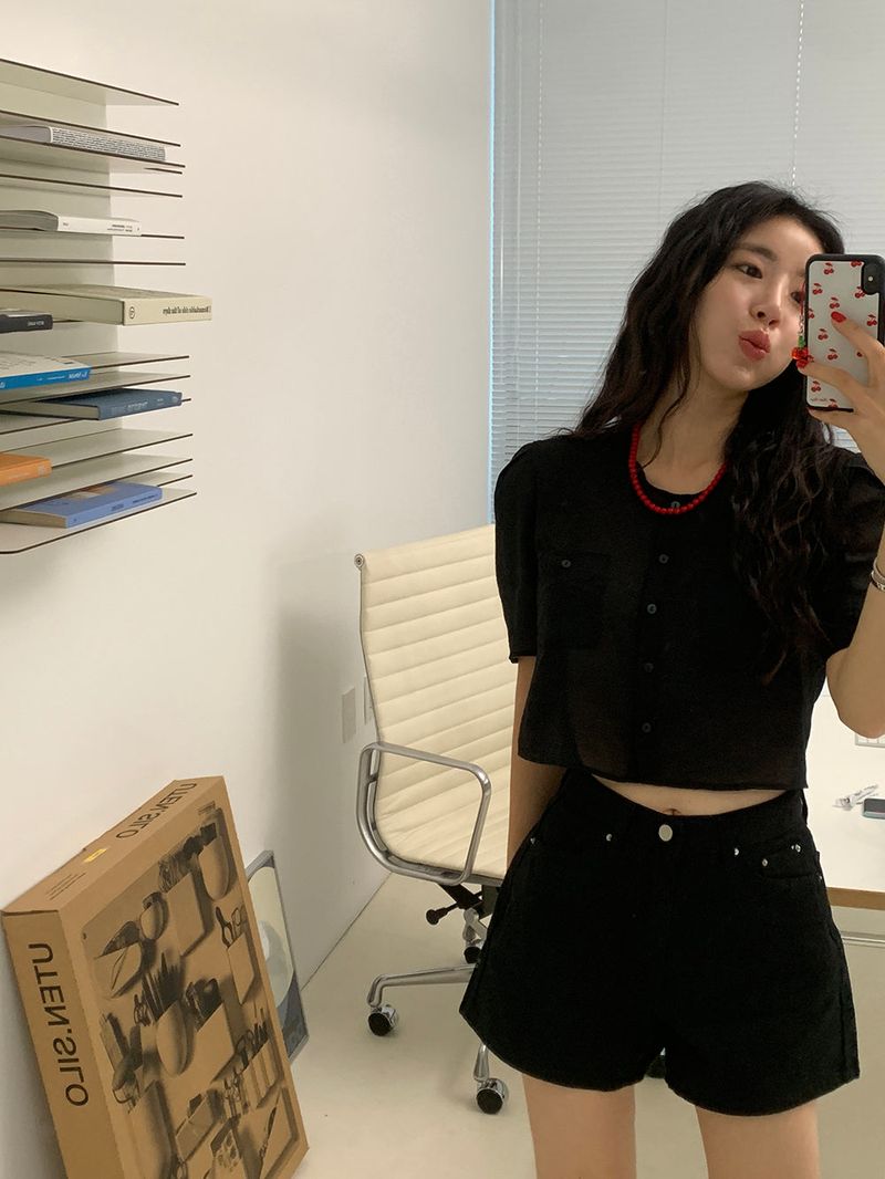 [MADE] ERT SEE-THROUGH PUFF BLOUSE