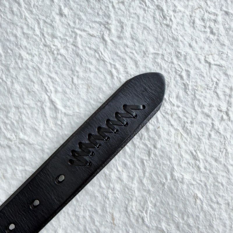 Black Lace Stitch Belt